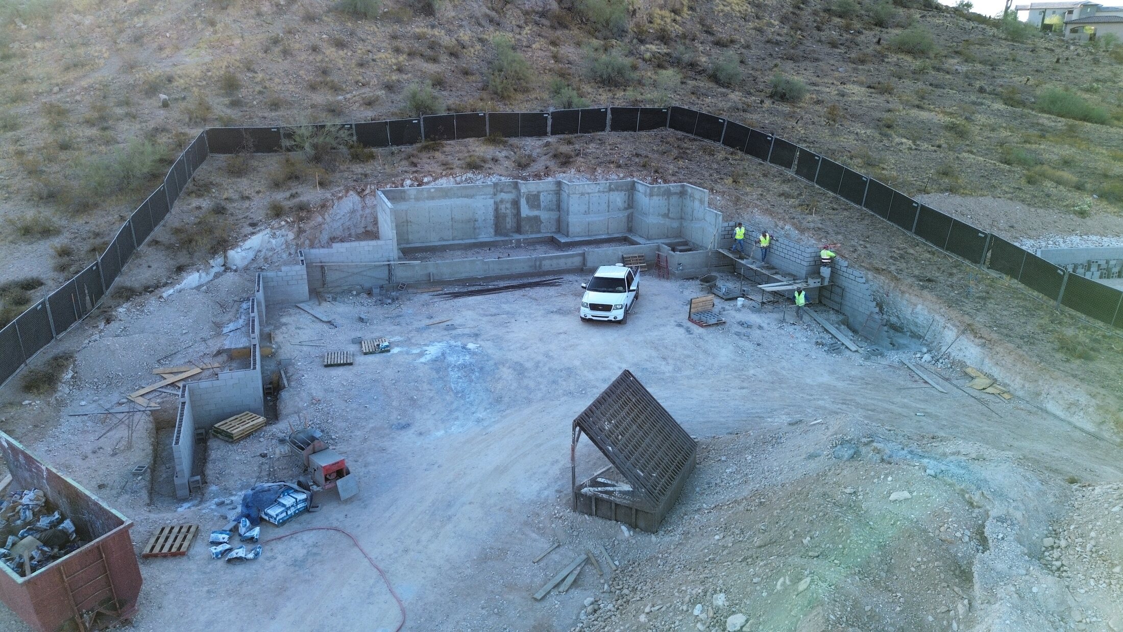 Aerial view of a Tanden Homes neighborhood build